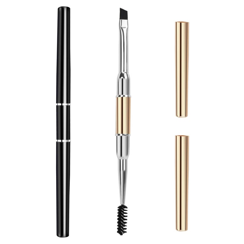 Unaone Eyebrow Brush - 2 PCS Professional Dual-Ended Angled Eye Brow Brush Applicator For Shaping and Filling Brows Lash Eyeliner - Image 1